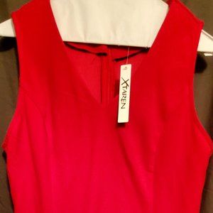 Xtaren, size L Red Dress with pockets and small cape